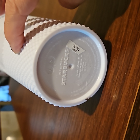 Starbucks Spring 2024 White Studded Bling Cold Cup. NWT. Unreleased! Mint inside - Picture 2 of 3